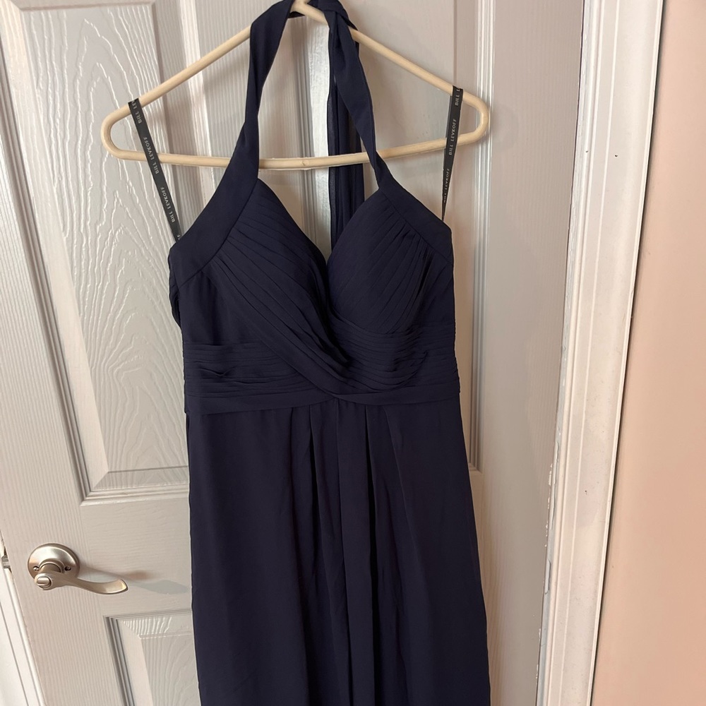 Long classy Navy Blue halter dress